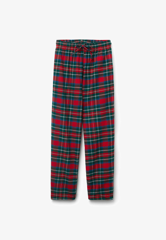 Pyjama bottoms - grau stampa check rosso verde (Unisex)