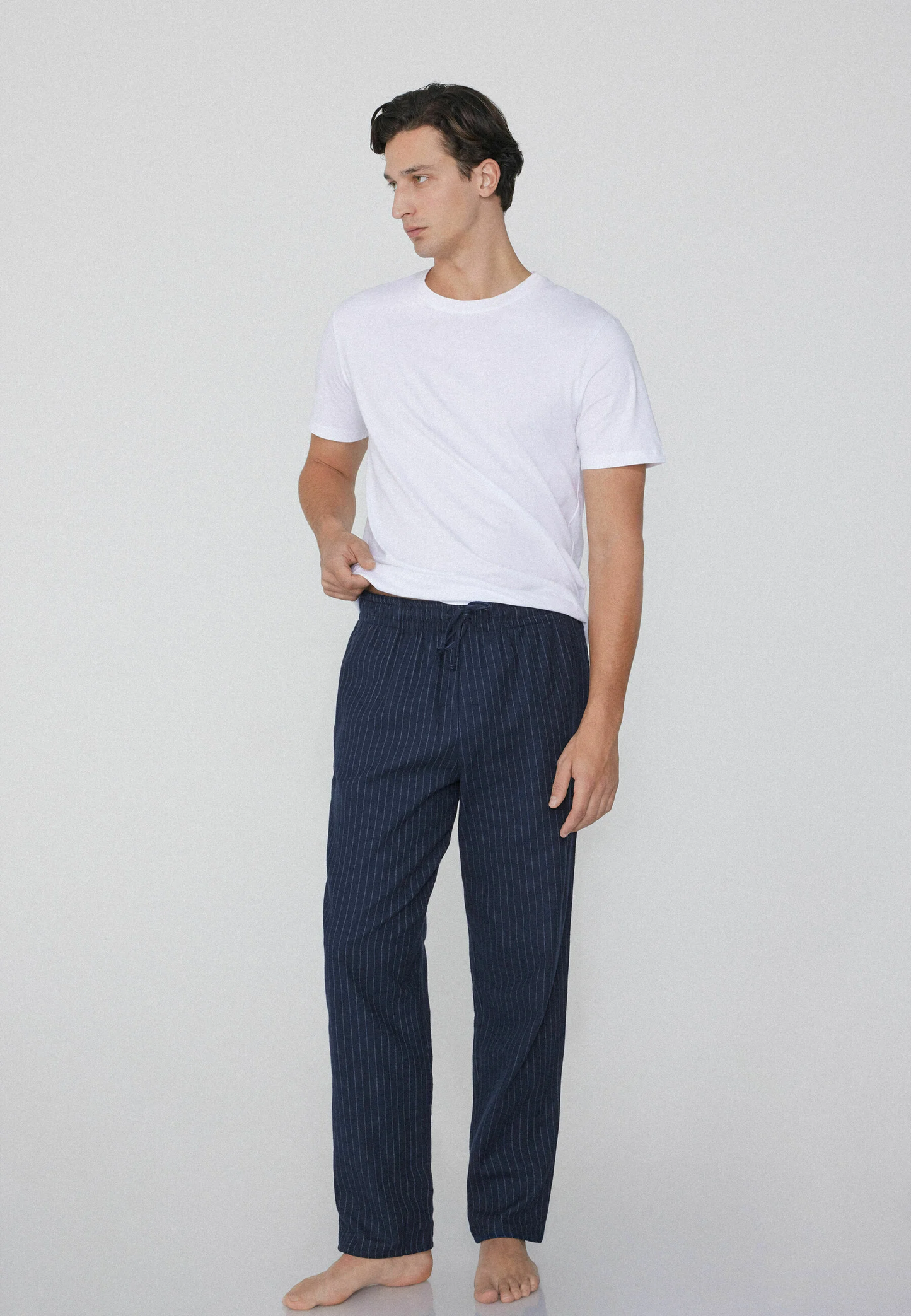 Pyjama bottoms - blau y deep blue stampa stripes (Unisex)