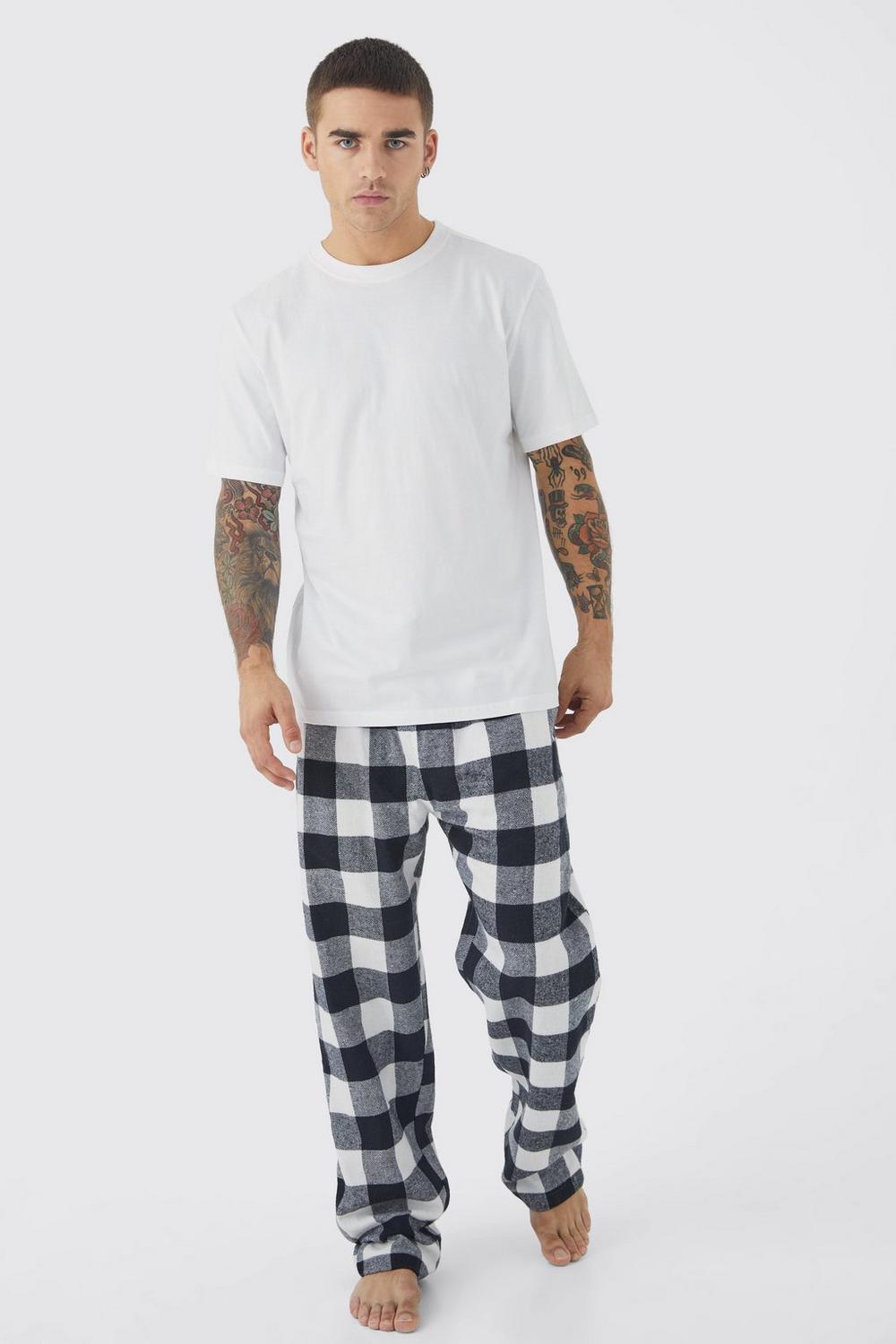 Plaid White Pyjama Pants (Unisex)