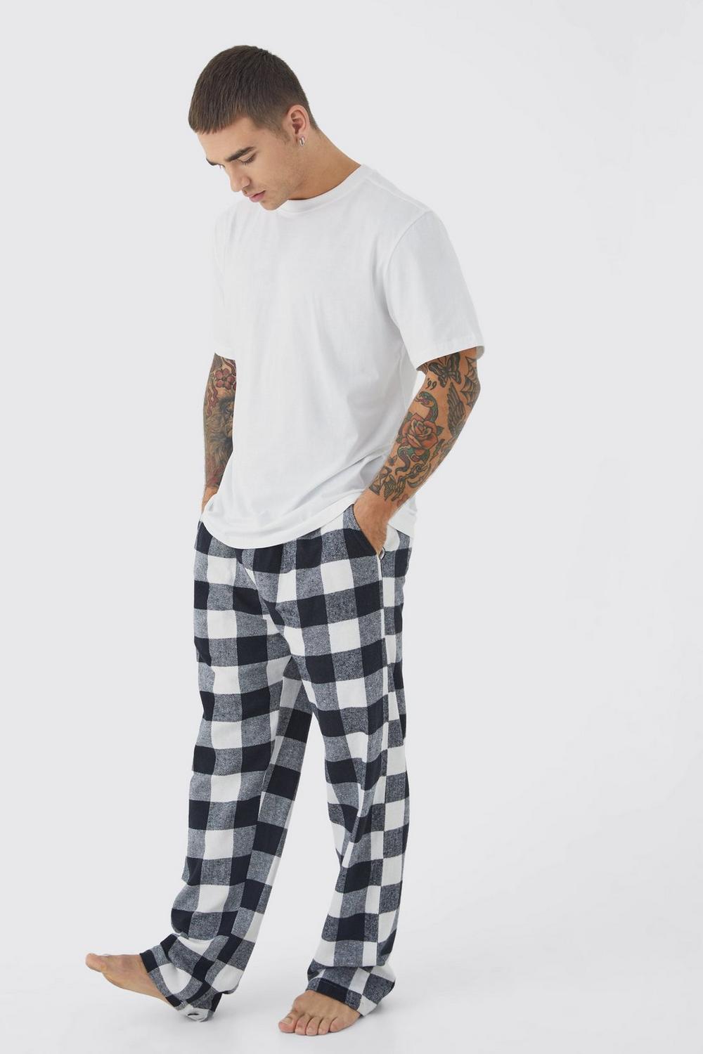 Plaid White Pyjama Pants (Unisex)